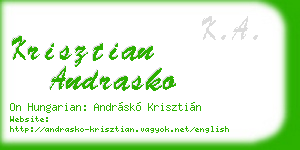 krisztian andrasko business card