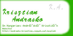 krisztian andrasko business card